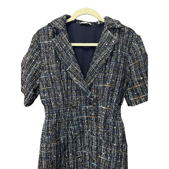 Sandro Black and White Tweed Mini Dress - Picture 7 of 16